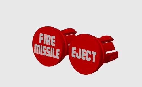 Car Cigarette Lighter Button – EJECT & FIRE MISSILE – Fun Interior Accessory