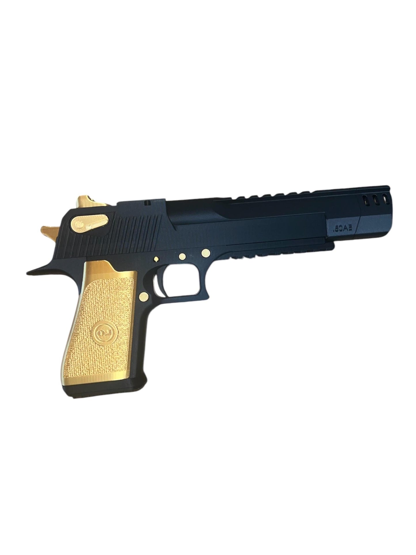 Black & Gold Desert Eagle 3D Printed Display Model – Custom Pistol Replica, Collector’s Edition