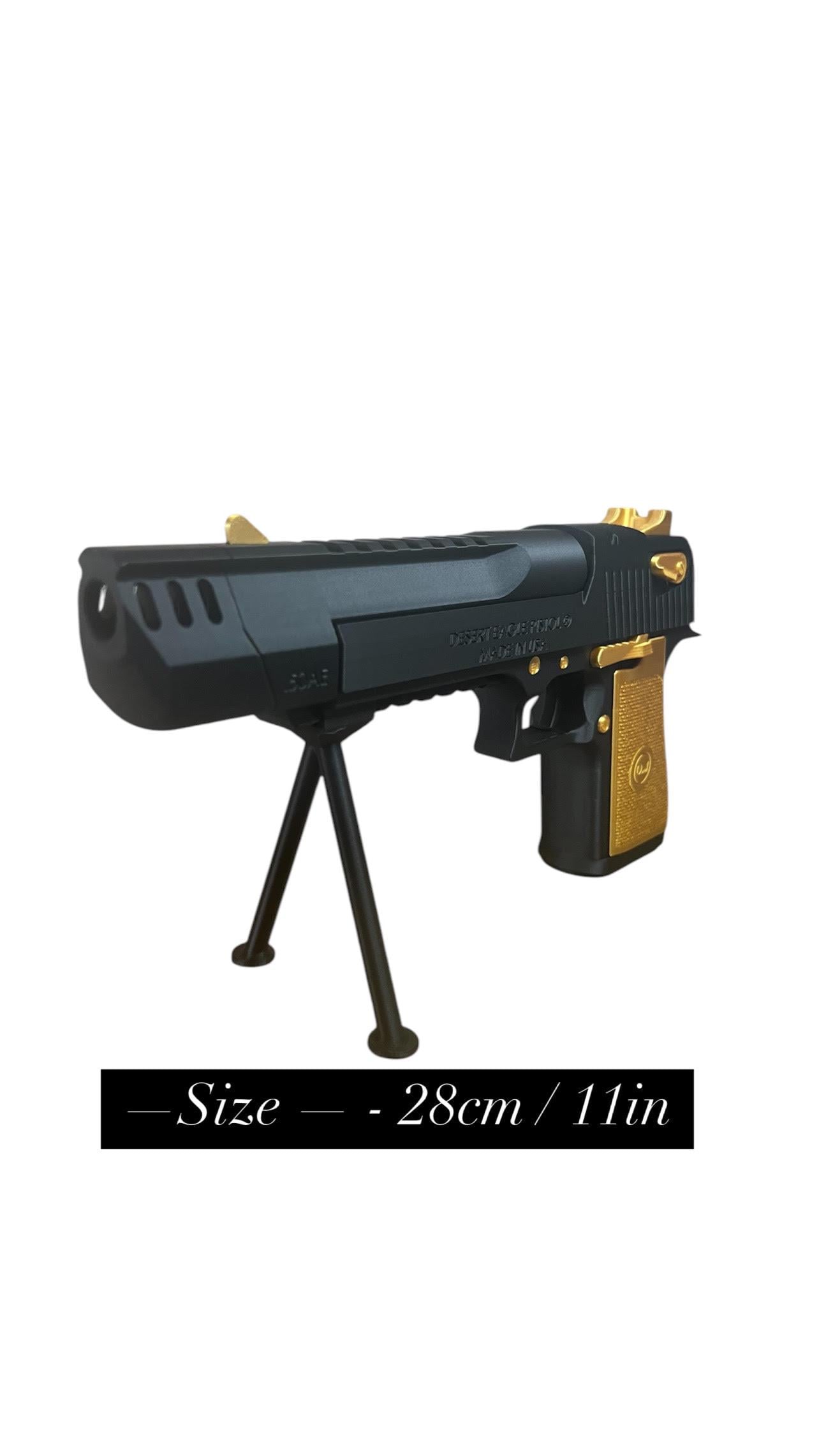 Black & Gold Desert Eagle 3D Printed Display Model – Custom Pistol Replica, Collector’s Edition