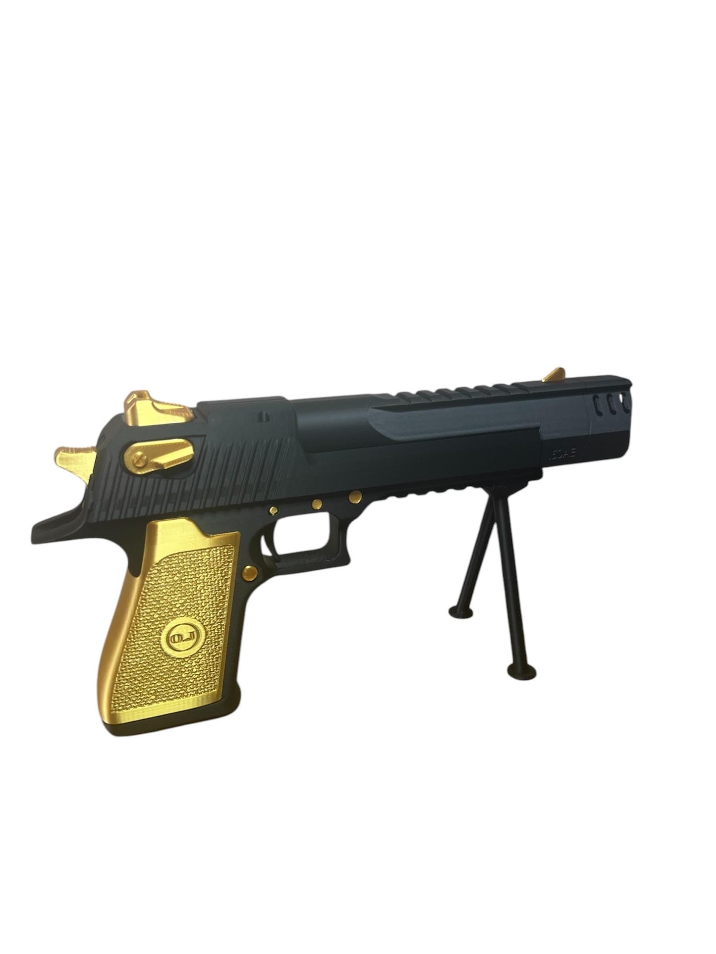 Black & Gold Desert Eagle 3D Printed Display Model – Custom Pistol Replica, Collector’s Edition