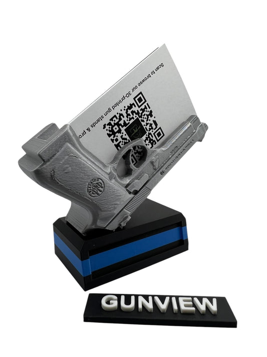 Beretta- Business Card Holder - Thin Blue Line Police Desk Accessory